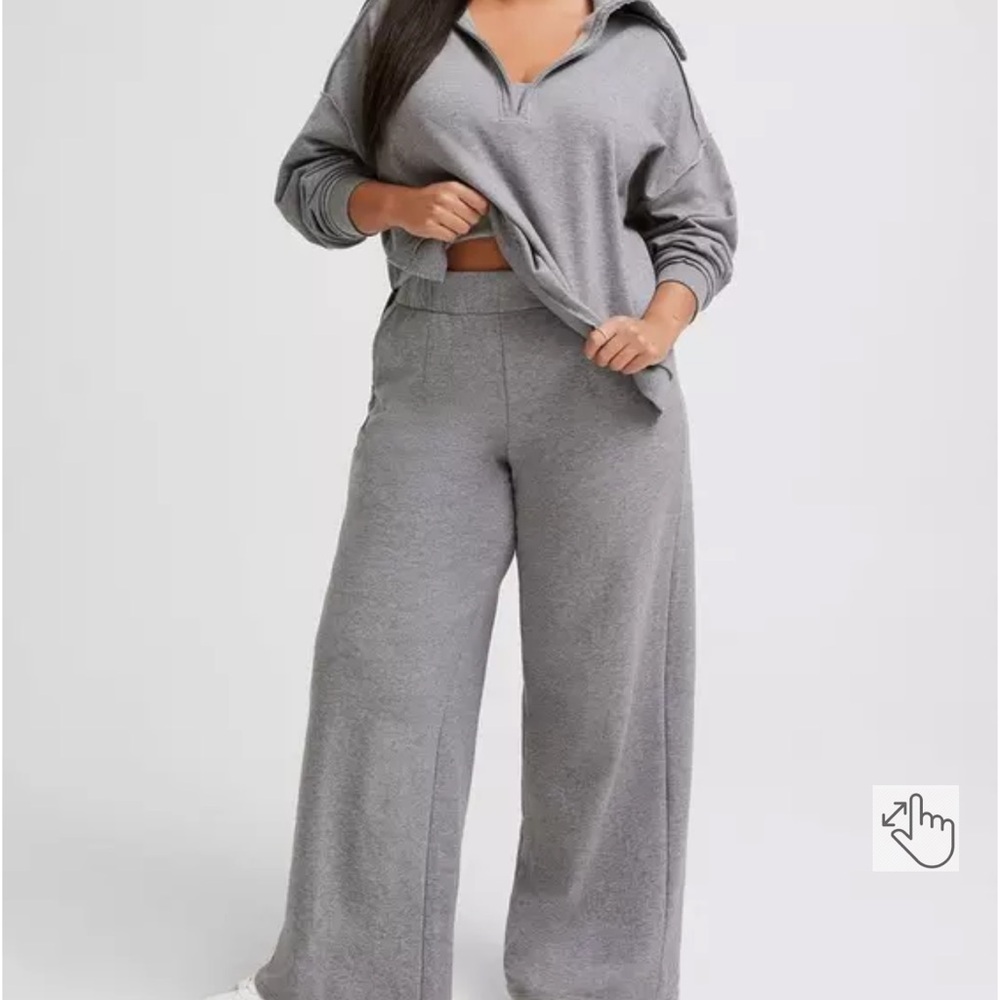 Torrid Gray Sweatshirt and Wide-Leg Pants
